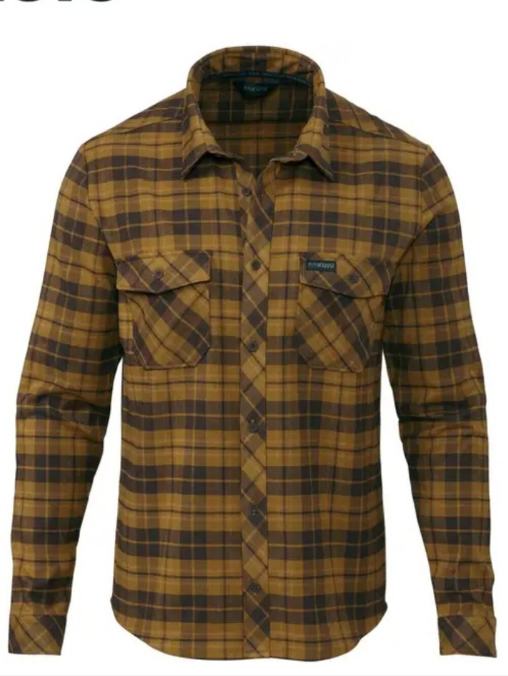 Kuiu Men' HW Flannel LS Shirt In Gold Black Plaid